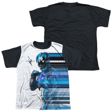 Power Rangers Blue Streak Youth Black Back T-Shirt (Ages 8-12) Youth Black Back T-Shirt (Ages 8-12) Power Rangers   