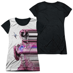 Power Rangers Pink Streak Juniors Black Back T-Shirt Juniors Black Back T-Shirt Power Rangers   