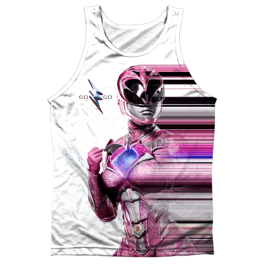 Power Rangers Movie Pink Streak - Men's All Over Print Tank Top Men's All Over Print Tank Power Rangers   