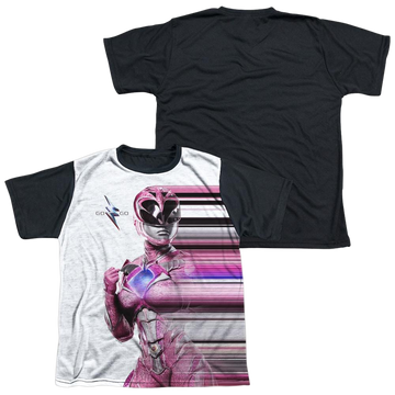 Power Rangers Pink Streak Youth Black Back T-Shirt (Ages 8-12) Youth Black Back T-Shirt (Ages 8-12) Power Rangers   