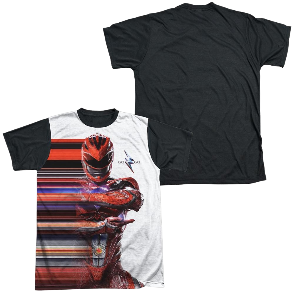 Power Rangers Red Streak Men's Black Back T-Shirt Men's Black Back T-Shirt Power Rangers   