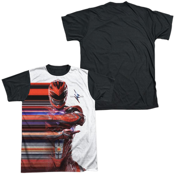 Power Rangers Red Streak Men's Black Back T-Shirt Men's Black Back T-Shirt Power Rangers   