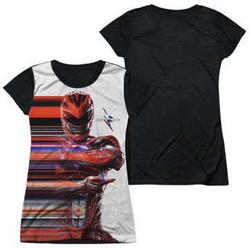 Power Rangers Red Streak Juniors Black Back T-Shirt Juniors Black Back T-Shirt Power Rangers   