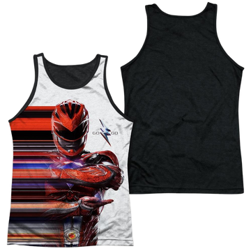 Power Rangers Red Streak Men's Black Back Tank Men's Black Back Tank Power Rangers   