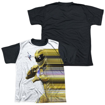 Power Rangers Yellow Streak Youth Black Back T-Shirt (Ages 8-12) Youth Black Back T-Shirt (Ages 8-12) Power Rangers   