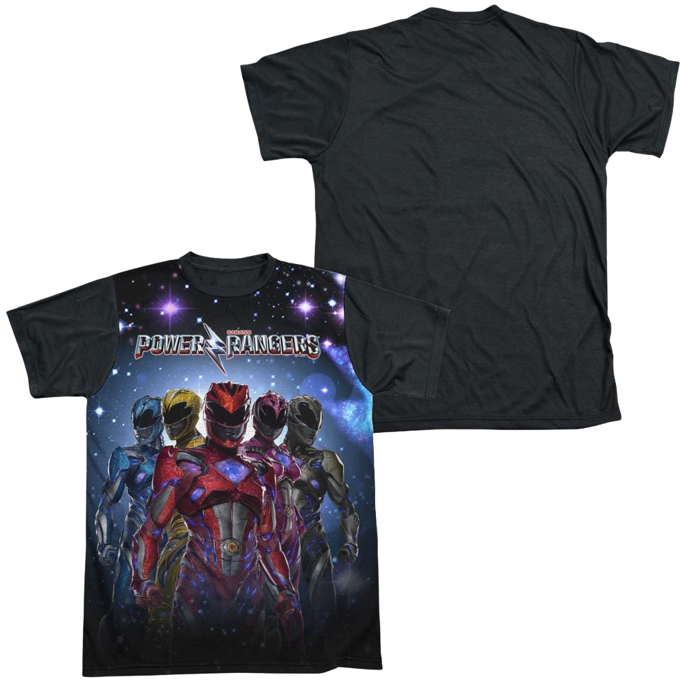 Power Rangers Power Surge Men's Black Back T-Shirt Men's Black Back T-Shirt Power Rangers   