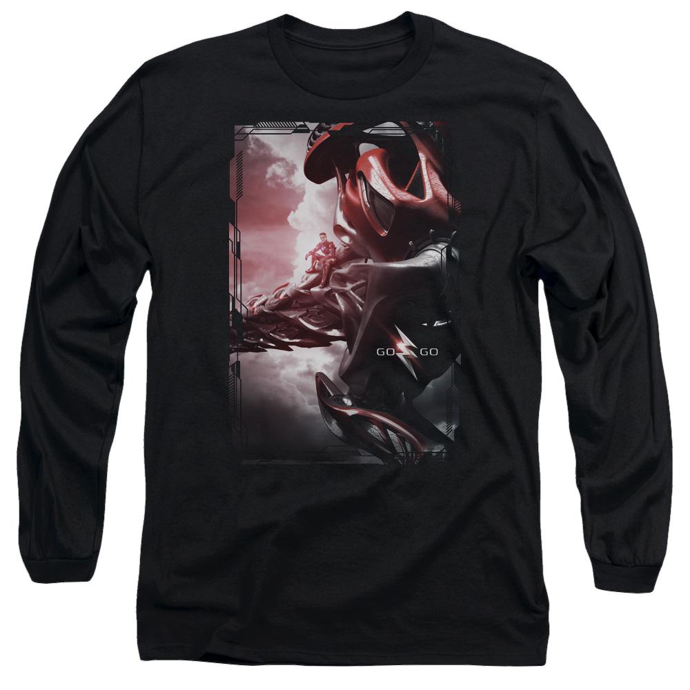 Power Rangers Red Zord Poster Men's Long Sleeve T-Shirt Men's Long Sleeve T-Shirt Power Rangers   