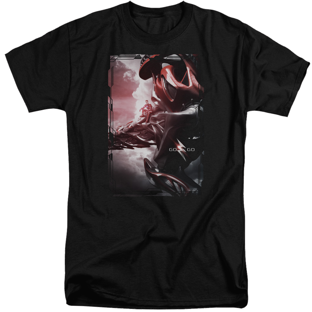 Power Rangers Red Zord Poster Men's Tall Fit T-Shirt Men's Tall Fit T-Shirt Power Rangers   