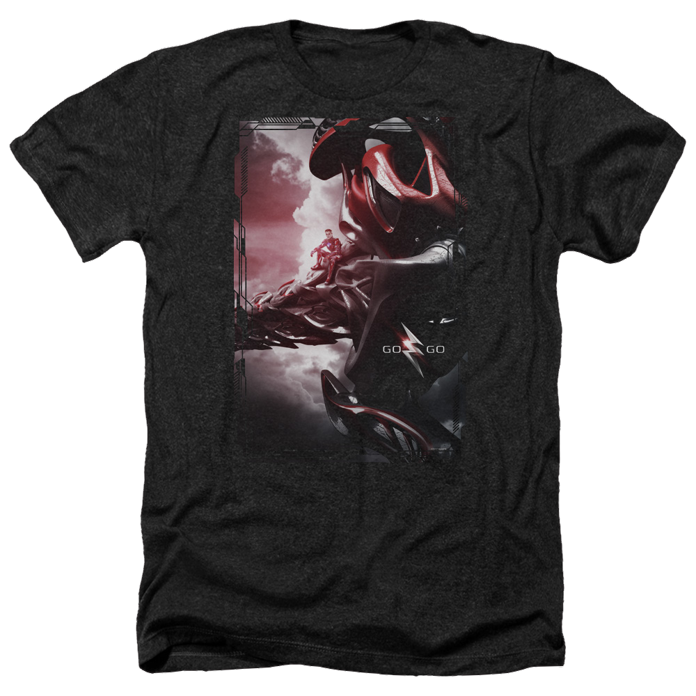 Power Rangers Red Zord Poster Men's Heather T-Shirt Men's Heather T-Shirt Power Rangers   