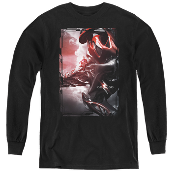 Power Rangers Movie Red Zord Poster - Youth Long Sleeve T-Shirt Youth Long Sleeve T-Shirt Power Rangers   