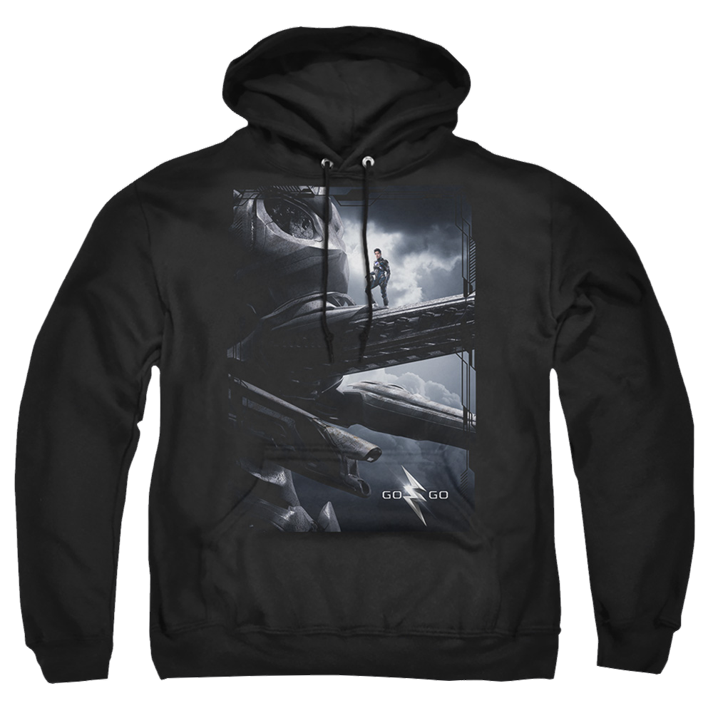 Power Rangers Black Zord Poster Pullover Hoodie Pullover Hoodie Power Rangers   