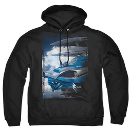 Power Rangers Blue Zord Poster Pullover Hoodie Pullover Hoodie Power Rangers   