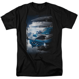 Power Rangers Blue Zord Poster Men's Regular Fit T-Shirt Men's Regular Fit T-Shirt Power Rangers   