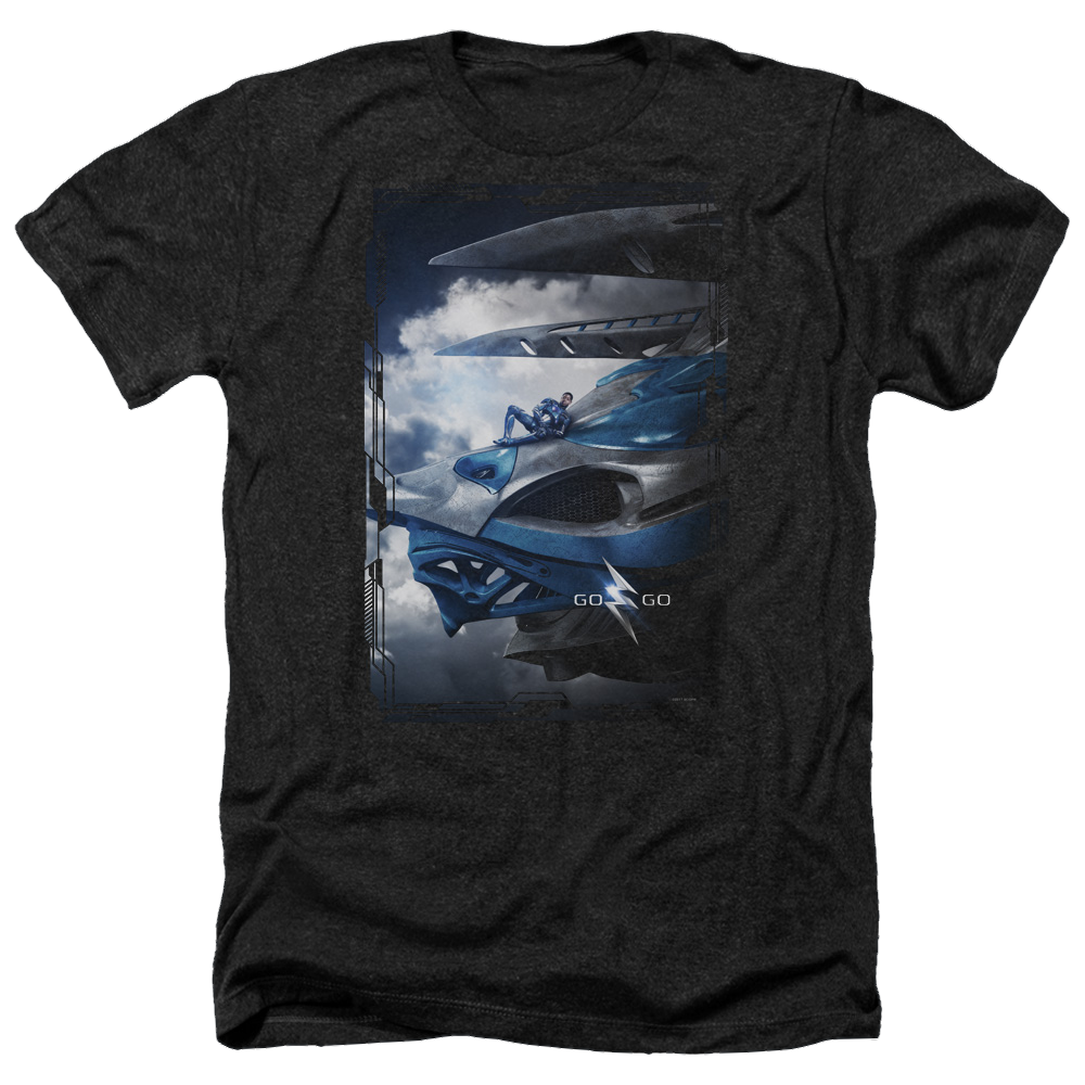 Power Rangers Blue Zord Poster Men's Heather T-Shirt Men's Heather T-Shirt Power Rangers   