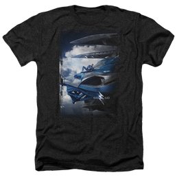 Power Rangers Blue Zord Poster Men's Heather T-Shirt Men's Heather T-Shirt Power Rangers   