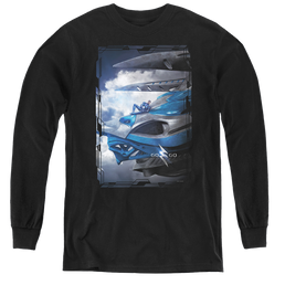 Power Rangers Movie Blue Zord Poster - Youth Long Sleeve T-Shirt Youth Long Sleeve T-Shirt Power Rangers   