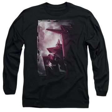 Power Rangers Pink Zord Poster Men's Long Sleeve T-Shirt Men's Long Sleeve T-Shirt Power Rangers   