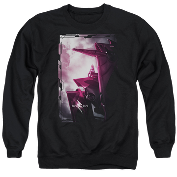Power Rangers Pink Zord Poster Men's Crewneck Sweatshirt Men's Crewneck Sweatshirt Power Rangers   