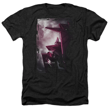Power Rangers Pink Zord Poster Men's Heather T-Shirt Men's Heather T-Shirt Power Rangers   