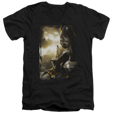 Power Rangers Yellow Zord Poster Men's V-Neck T-Shirt Men's V-Neck T-Shirt Power Rangers   