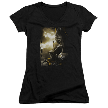 Power Rangers Yellow Zord Poster Juniors V-Neck T-Shirt Juniors V-Neck T-Shirt Power Rangers   