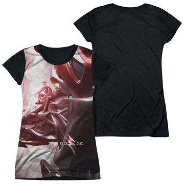 Power Rangers Red Zord Poster Juniors Black Back T-Shirt Juniors Black Back T-Shirt Power Rangers   