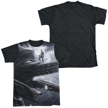 Power Rangers Black Zord Poster Men's Black Back T-Shirt Men's Black Back T-Shirt Power Rangers   