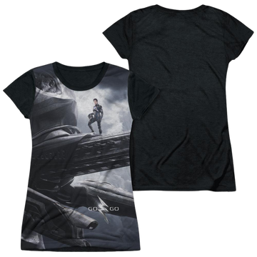 Power Rangers Black Zord Poster Juniors Black Back T-Shirt Juniors Black Back T-Shirt Power Rangers   
