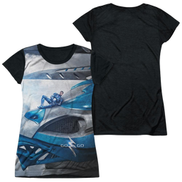 Power Rangers Blue Zord Poster Juniors Black Back T-Shirt Juniors Black Back T-Shirt Power Rangers   