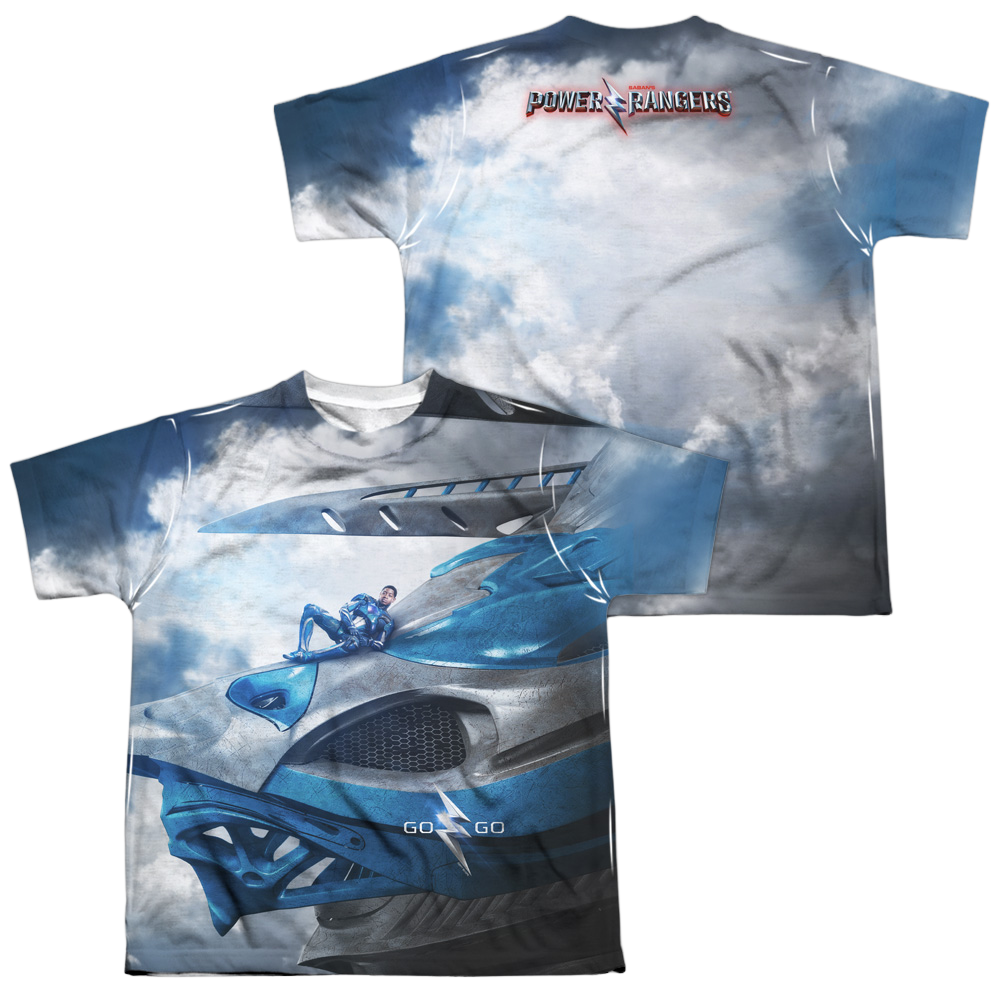 Power Rangers Blue Zord Poster Youth All-Over Print T-Shirt (Ages 8-12) Youth All-Over Print T-Shirt (Ages 8-12) Power Rangers   