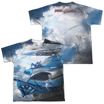 Power Rangers Blue Zord Poster Youth All-Over Print T-Shirt (Ages 8-12) Youth All-Over Print T-Shirt (Ages 8-12) Power Rangers   