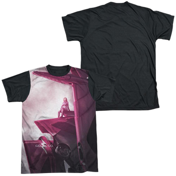 Power Rangers Pink Zord Poster Men's Black Back T-Shirt Men's Black Back T-Shirt Power Rangers   