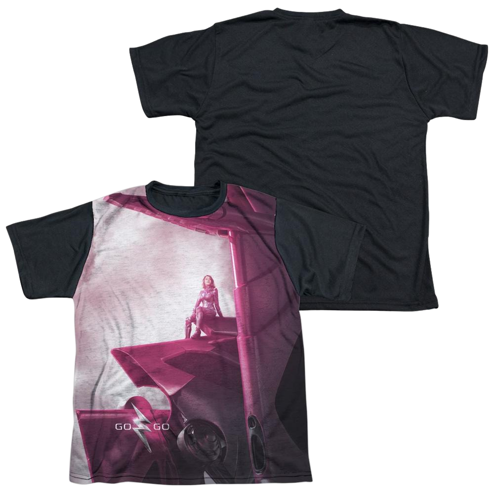 Power Rangers Pink Zord Poster Youth Black Back T-Shirt (Ages 8-12) Youth Black Back T-Shirt (Ages 8-12) Power Rangers   
