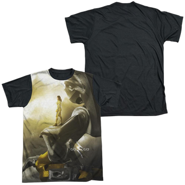 Power Rangers Yellow Zord Poster Men's Black Back T-Shirt Men's Black Back T-Shirt Power Rangers   