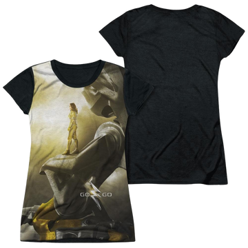 Power Rangers Yellow Zord Poster Juniors Black Back T-Shirt Juniors Black Back T-Shirt Power Rangers   