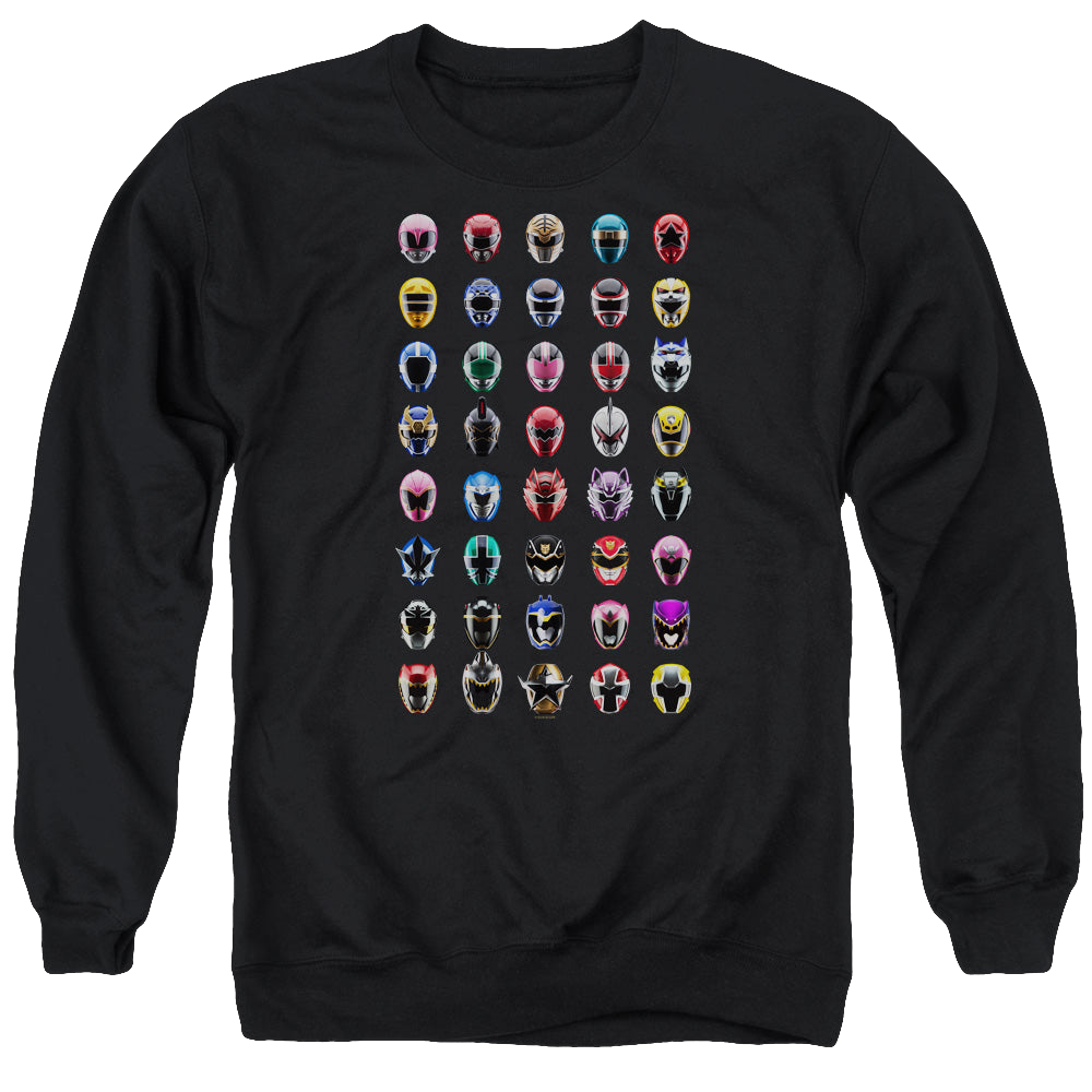 Mighty Morphin Power Rangers Visual Timeline - Men's Crewneck Sweatshirt Men's Crewneck Sweatshirt Power Rangers   