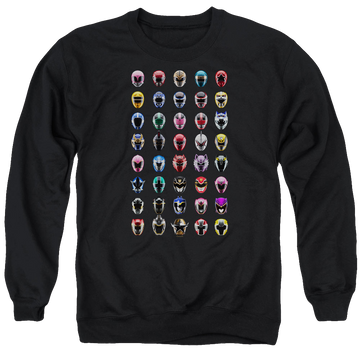 Mighty Morphin Power Rangers Visual Timeline - Men's Crewneck Sweatshirt Men's Crewneck Sweatshirt Power Rangers   