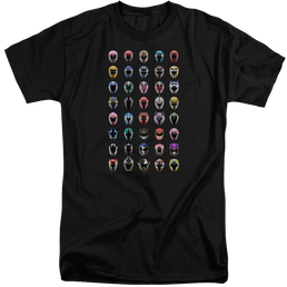 Mighty Morphin Power Rangers Visual Timeline - Men's Tall Fit T-Shirt Men's Tall Fit T-Shirt Power Rangers   