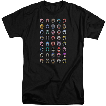 Mighty Morphin Power Rangers Visual Timeline - Men's Tall Fit T-Shirt Men's Tall Fit T-Shirt Power Rangers   