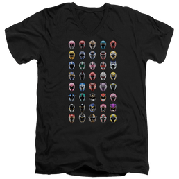 Mighty Morphin Power Rangers Visual Timeline - Men's V-Neck T-Shirt Men's V-Neck T-Shirt Power Rangers   