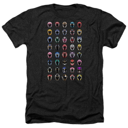 Mighty Morphin Power Rangers Visual Timeline - Men's Heather T-Shirt Men's Heather T-Shirt Power Rangers   