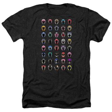 Mighty Morphin Power Rangers Visual Timeline - Men's Heather T-Shirt Men's Heather T-Shirt Power Rangers   