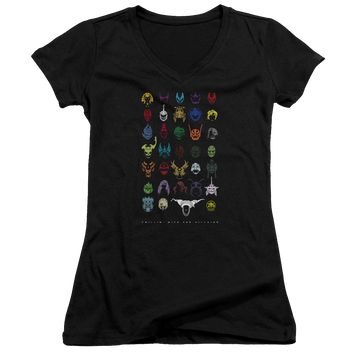 Mighty Morphin Power Rangers Villians - Juniors V-Neck T-Shirt Juniors V-Neck T-Shirt Power Rangers   