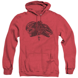 Mighty Morphin Power Rangers Red - Heather Pullover Hoodie Heather Pullover Hoodie Power Rangers   