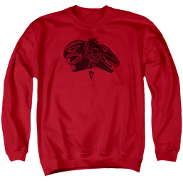 Mighty Morphin Power Rangers Red - Men's Crewneck Sweatshirt Men's Crewneck Sweatshirt Power Rangers   