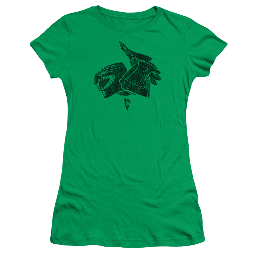Mighty Morphin Power Rangers Green - Juniors T-Shirt Juniors T-Shirt Power Rangers   