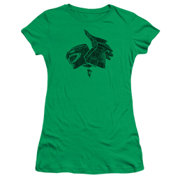 Mighty Morphin Power Rangers Green - Juniors T-Shirt Juniors T-Shirt Power Rangers   