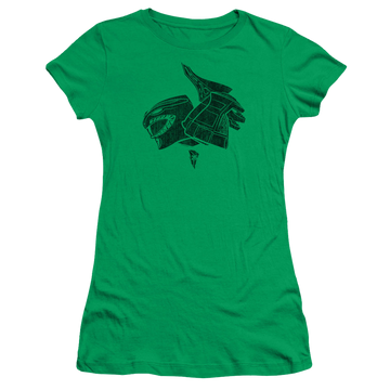 Mighty Morphin Power Rangers Green - Juniors T-Shirt Juniors T-Shirt Power Rangers   