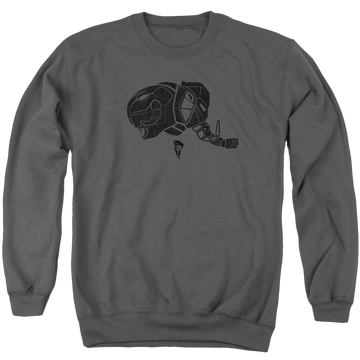 Mighty Morphin Power Rangers Black - Men's Crewneck Sweatshirt Men's Crewneck Sweatshirt Power Rangers   