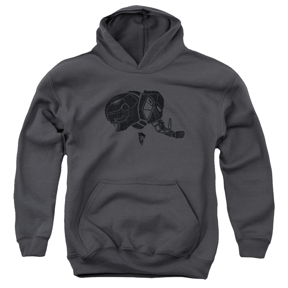 Mighty Morphin Power Rangers Black - Youth Hoodie Youth Hoodie (Ages 8-12) Power Rangers   